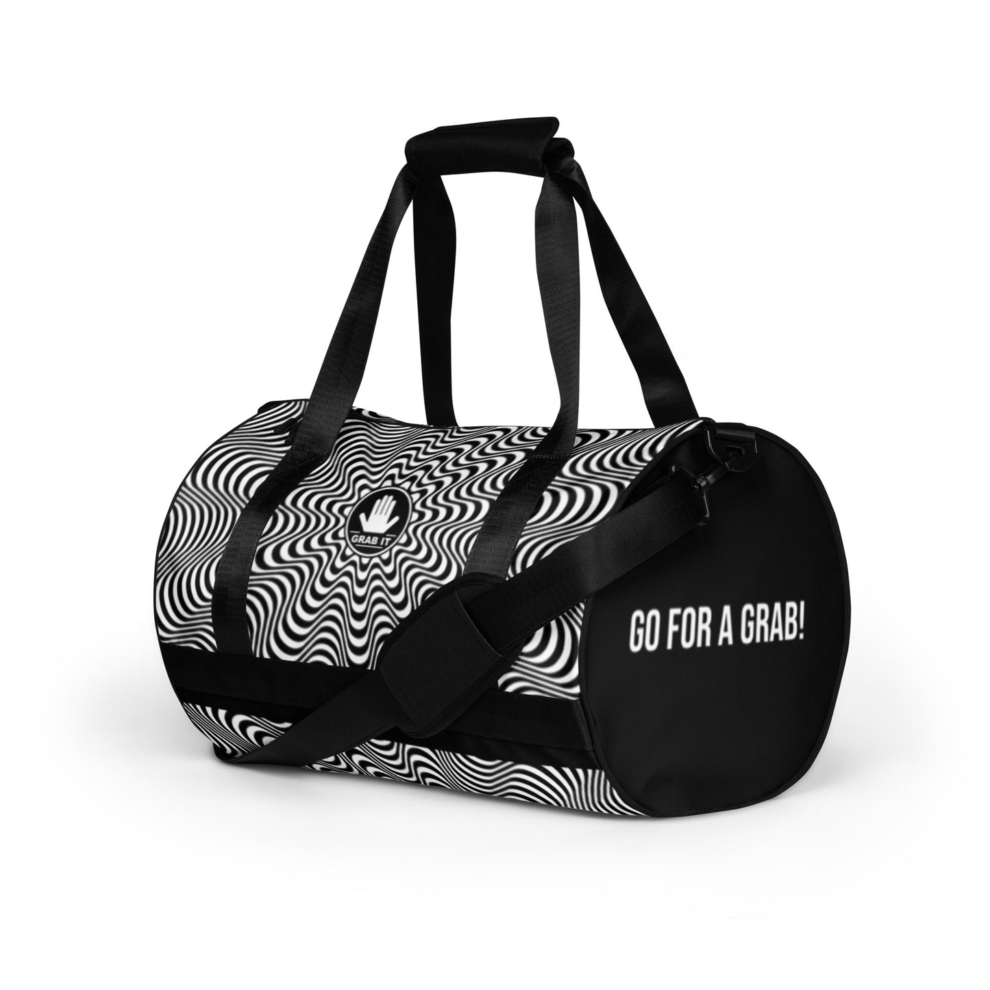 GO FOR A GRAB ALL OVER PRINT GYM BAG