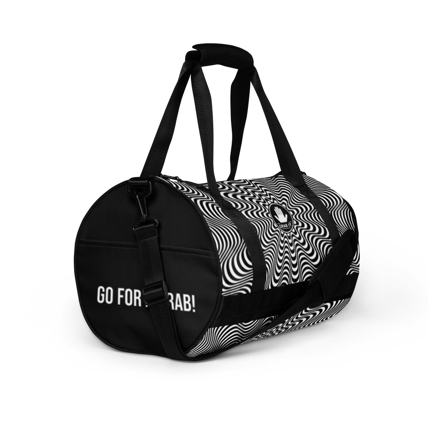 GO FOR A GRAB ALL OVER PRINT GYM BAG