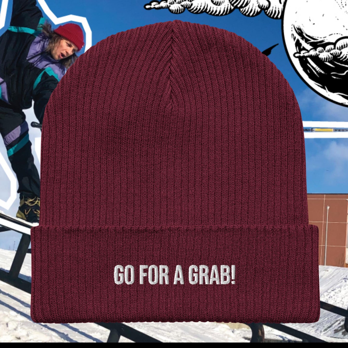 GO FOR A GRAB ORGANIC RIBBED BEANIE