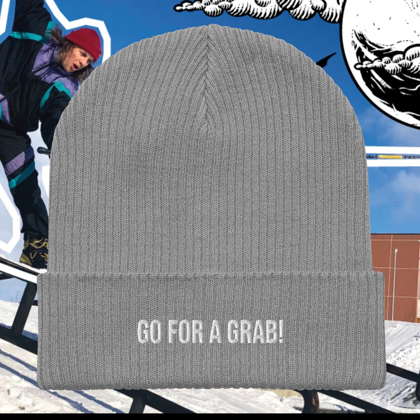 GO FOR A GRAB ORGANIC RIBBED BEANIE